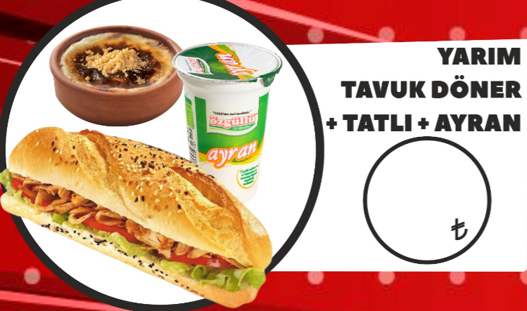 Yarım Tavuk Döner Menü Image